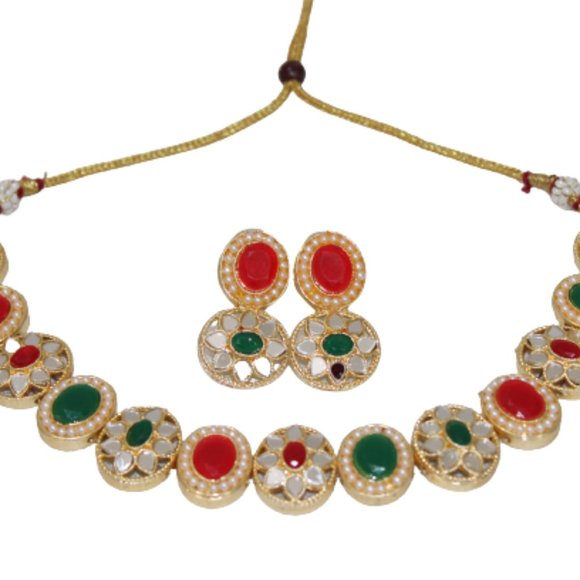 Multicolour stone necklace Multi color bead necklace jewelry Multi colour neckla - Picture 2 of 2